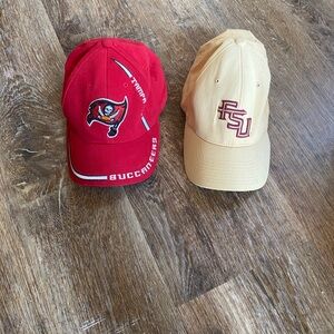 Tampa Bay Bucs and FSU baseball caps
